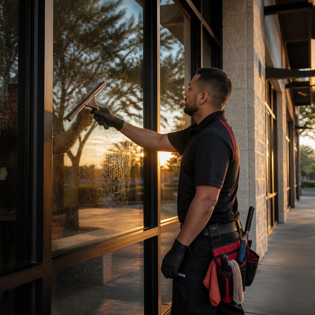 Commercial window cleaning in San Antonio