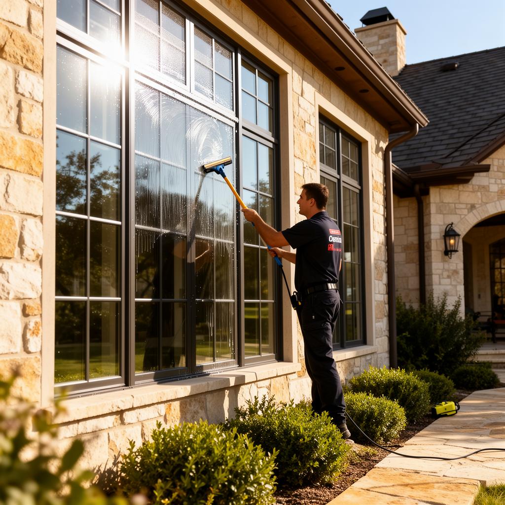 Residential window cleaning in San Antonio